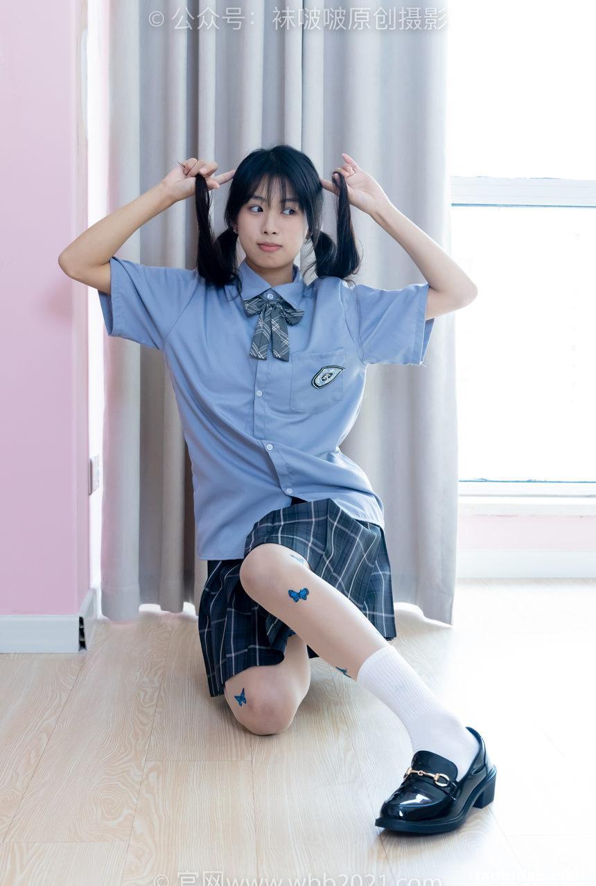 [BoBoSocks袜啵啵]NO.508 奶油 皮鞋、白棉袜、蝴蝶薄肉丝、jk制服[160P+1V／6.17GB]