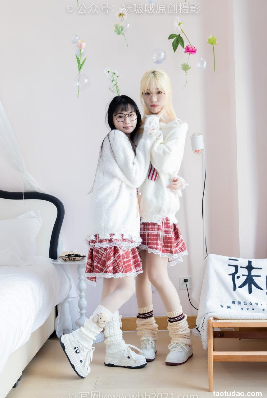 [BoBoSocks袜啵啵]NO.484 小甜豆甜甜圈-两双板鞋、油亮肉丝、堆堆袜套、白棉袜、脚对脚 斗脚 手互相挠脚剧情[172P+1V／7.44GB]