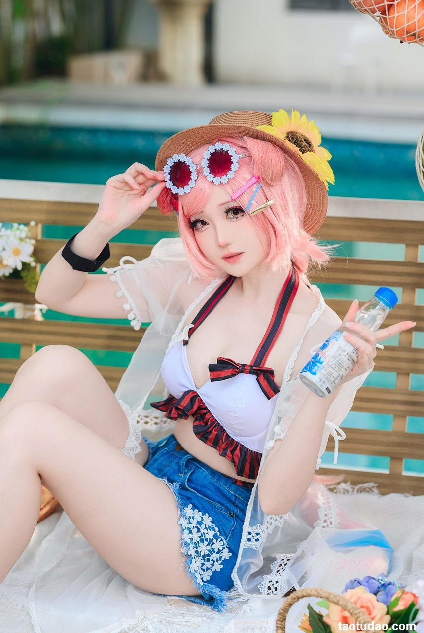 焖焖碳 明日方舟_澄闪泳装_[22P-166MB]