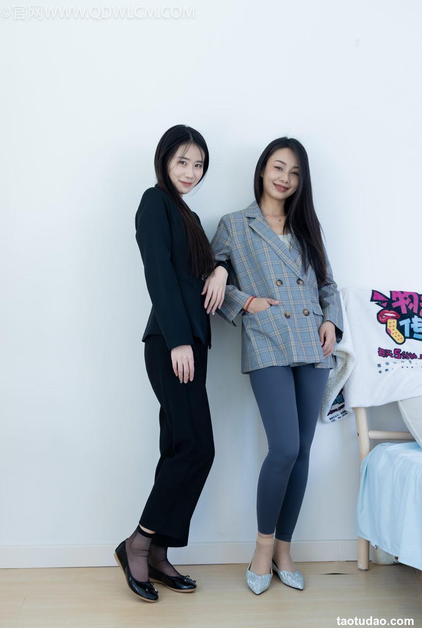 物恋传媒 No.2338 菜菜&岚岚-两双平底鞋、短黑丝、短肉丝 [169P1V-6.25GB]