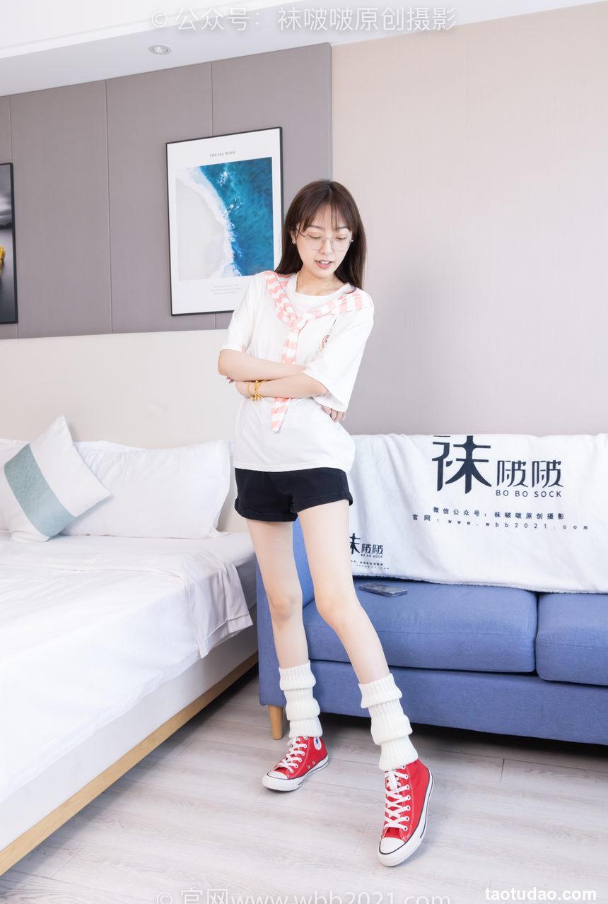 [BoBoSocks袜啵啵]NO.527 稚予-帆布鞋、堆堆袜套、白棉袜（花絮版）[140P+1V／6.34GB]